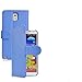Produktbild High Value Samsung Note3 Light Blue Schlag-Mappen PU Ledertasche mit zwei Kartensteckplätze für Samsung Note3