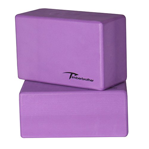 Timberbrother Juego de 2 Espuma EVA Bloques de Yoga(Morado oscuro, 23 x 15 x 10.1cm (2pc))