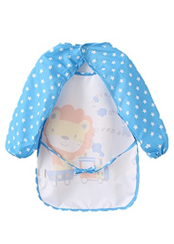 WeiterVor 3PCS Wasserdicht Babylätzchen Langarmlätzchen mit Auffangschutz 1-4 Jahre - 4