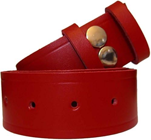Red Leather Snap Fit Belt - Medium (up to 35