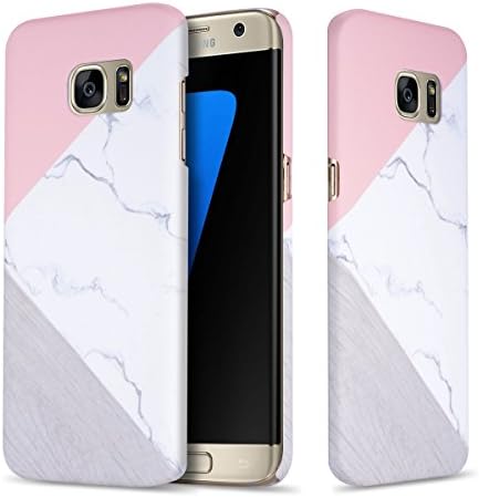 Leobray Samsung Galaxy S7 Maeble Case, [Marble Pattern] Slim-Fit Ultra-Thin Anti-Scratch Shock Proof Non-Slip Anti-Finger Print PC Hard Case for Samsung Galaxy S7 - Pink