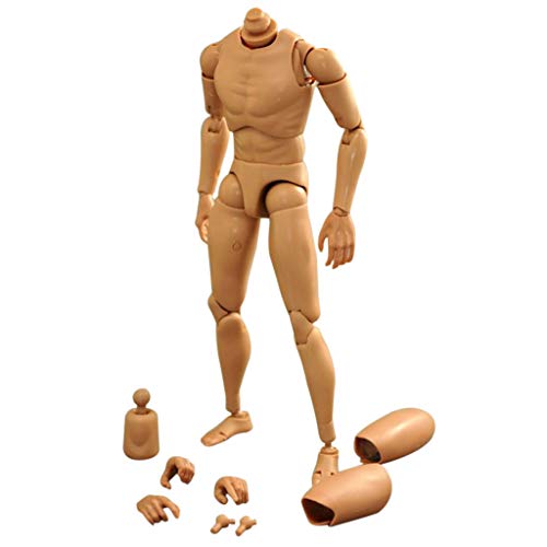 Preisvergleich Produktbild Jamicy Action Figure Modell, Lackierrequisiten, Puppe-Körper für menschliche Schaufensterpuppen, Maßstab 1 / 6 Schmale Schulter, männliche Figur (Version 4.0), ideal zum Zeichnen, Skizzieren und Malen