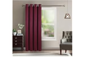HOMEROKK PARIS HOMEROKK Rideau Occultant 100% Polyester (Bordeaux, 140 X 240 cm)