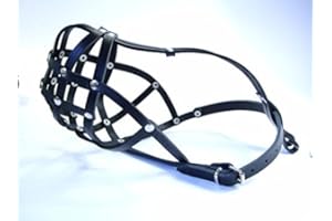 L&J Pets Uk Nuevo Bozal de perro de cuero ligero para boxeador y otros perros con hocico corto (cuero negro, B2) (B1-4)