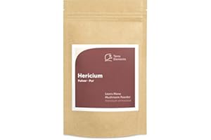 ‎TERRA ELEMENTS Terra Elements Bio Hericium Pulver 100 g I Igel-Stachelbart I Lion's Mane I 100% rein I Vegan I Rohkost