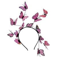 LIFKOME Schmetterlings Stirnband Fascinator Für Frauen – Für Hochzeit, Tee Party, Karneval, Mit Elegantem Design, Größe Ca. 35x33 Cm
