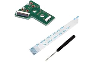 THE TECH DOCTOR Replacement Micro USB Charging Port Adaptor Flex PCB Board for DualShock 4 PS4 Wireless Controller - Comes with Screwdriver - Professional Repair Kit (JDS-040)