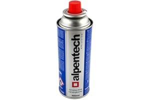 ALPENTECH - Cartouche gaz camping 250g butane UN2037 Recharges pour Désherbeurs Réchauds et Lampes camping