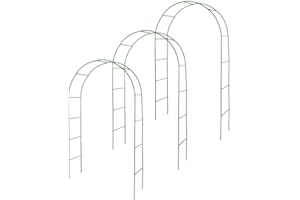 Oxeo Arche de Jardin métallique pour Plantes grimpantes - Arceau rosiers grimpants - Résistant aux intempéries (Lot de 3)