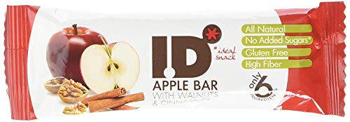 I.D Fruit Bars Apfel Riegel mit Walnüssen ganz natürlich - hochfaserverstärkt - Display Box mit 12 Bars, 420 g
