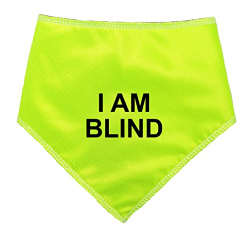 Spoilt-Rotten-Pets-Hi-Viz-Reflective-I-AM-BLIND-Alert-Message-Warning-Dog-Bandana-Four-Adjustable-Sizes-Available-From-A-Tiny-Chihuahua-to-An-Extra-Large-St-Bernard-SIZE-4-Extra-Large-Dog-Fits-23-27-N