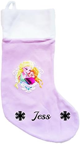 Custom Personalised Small Frozen Elsa Kids Christmas Stocking Sack Gift with your own name