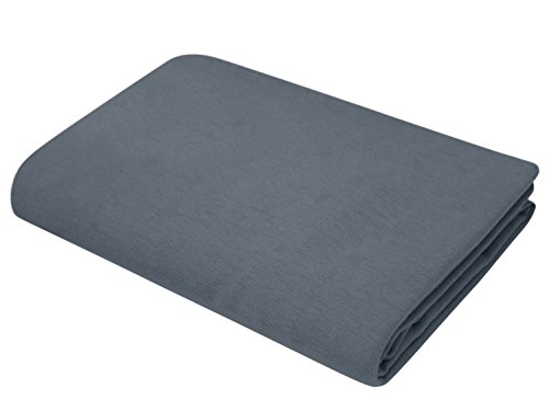 Jersey-Spannbetttuch in Top-Qualität – mit einer Steghöhe von ca. 35 cm – 100% Baumwolle – erhältlich in 6 verschiedenen Größen und 12 ausgesuchten Farben, 1 Stück – Jersey-Spannbetttuch ca. 200 x 220 cm, anthrazit - 2
