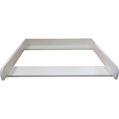 Fasciatoio KraftKids Per Cassettiera MALM - Bianco, Bordi Arrotondati, Sicuro, Dimensioni 80x78x10 Cm