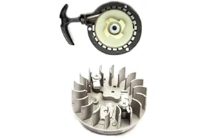 PETROLSCOOTER Metal Pull Start Black Easy Start + Flywheel For 47cc 49cc Air Cooled Mini Motos