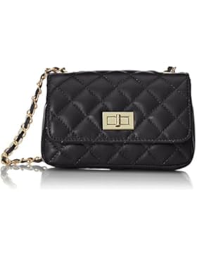 CTM Frauen gesteppte Handtasche, Clutch Bag Classic Italienisch, 19x13x6cm, 100% echtes Leder Made in Italy