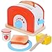 Produktbild LCP Kids Toaster 10 teiliges Kinder Spielzeug Set aus Holz mit vielen Funktionen Spielzeugküche Zubehör