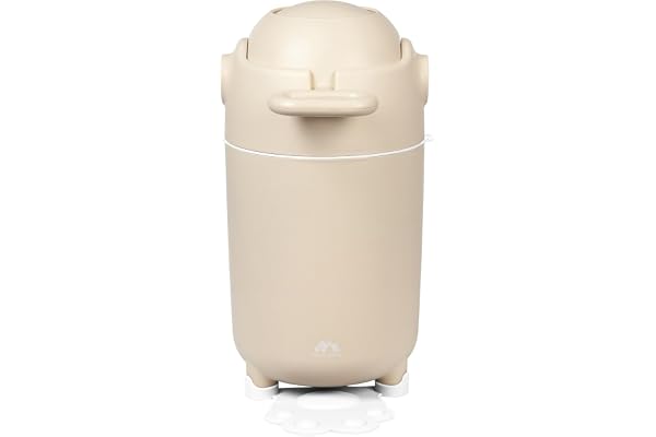 Bebeconfort Poubelle à couches anti-odeur taille M, Couvercle anti-odeur, Compatible avec tout sac poubelle, Peut contenir jusqu'à 20 couches, Utilisation à une main, Facile à nettoyer, Sand