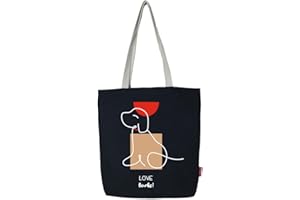 Hello-Bags. Bolso Tote bag. Con cremallera, forro y bolsillo interior. Exterior: Algodón 100%. Incluye sobre kraft de regalo. Modelo "LOVEBARKS"