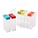 CONNECTWIDE®6 Grids in 1 Set Transparent Plastic Seasoning Box Spices Case (6 Pcs/Set Spice Shaker Seasoning Box Jar Plastic Condiment Transparent Storage Container with Tray - Colorful) Color-Assorted Size-18.3*6.2*10.5cm RS.569.00