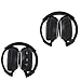 EinCar? 2 Pack of Two Channel Folding Universal Rear Entertainment System Infrared Headphones Wireless IR DVD Player Head Phones for in Car TV Video Audio Listening RS.5298.00