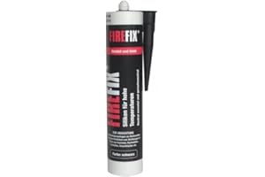 FIREFIX Silicone haute température (cartouche) 310 ml, résistant à la chaleur jusqu'à 250 °C, noir