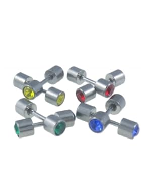 Ohrstecker aus Edelstahl mit Kristall Farbe rosa