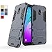 Produktbild COOVY® Cover für Samsung Galaxy J6 SM-J600 / SM-J600F/DS (Model 2018) Bumper Case, Doppelschicht aus Plastik + TPU-Silikon, extra stark, Anti-Shock, Standfunktion | Farbe Navyblau