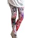 Allegra K Women Elastic Waist Cartoon Graffiti Skinny Leggings Footless Tights