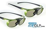 2x Lunettes 3D Hi-SHOCK DLP Pro 'Lime Heaven' | Lunettes 3D DLP Link pour tous les projecteurs FullHD / HDR / 4k 3D | Acer, BenQ, Optoma, Viewsonic, Philips, LG, Infocus, NEC, Vivitec, HiTachi, Canon, Casio |comp. avec PPA5610 / E4W / DGD5 / ZD302 / PGD-350 | la batterie au lithium de la génération 2017 qui n'a pas besoin d'entretien & nouvelle couleur | 3 ans de garantie [ lunettes à obturation | 96-200 Hz | rechargeable | 32 gr. | DLP-Link ]