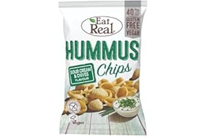 Eat Real Hummus Chips Sour Cream Chives 45g (Pack of 12)