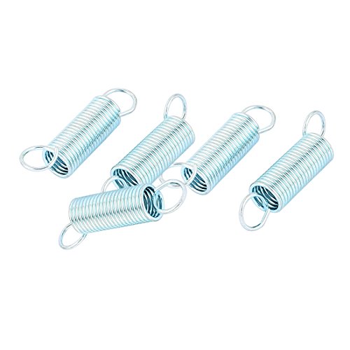 sourcingmap® 5Stück 1,2mm Draht Dmr 10,5mm OD 46mm Länge verzinkt doppelhaken Zugfeder Feder