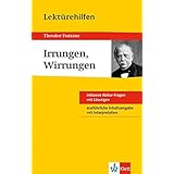 Klett Lektürehilfen Theodor Fontane, Irrungen, Wirrungen: Für Oberstufe und Abitur - Interpretationshilfe für die Schule