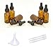 Produktbild Pack 6 x 15ml Braunglas Aromatherapie Flaschen mit schwarzem Pipette Set kommt mit Gratis Transfer Tropfer Pipetten und Mini Trichter für Duft, Aromatherapie ätherisches Öl