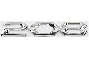 evimo Auto Emblèmes, pour Peugeot 208 emblème de carrosserie Voiture Autocollant de Lettre, Emblème Autocollantes Rechange Accessoires de Style,B