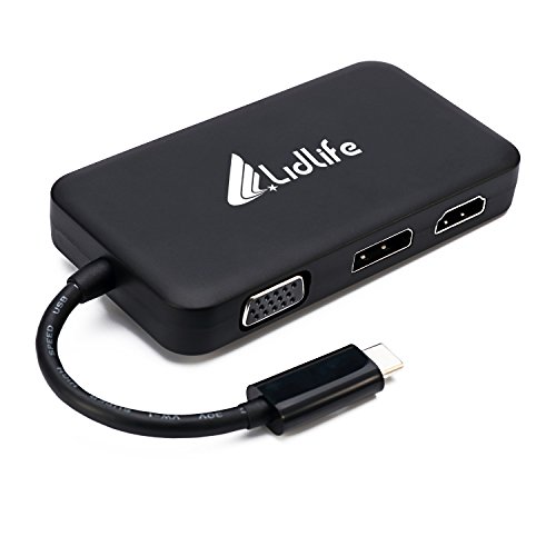 USB-C Multifunktions-4-in-1 Adapter, Deckel A0202 Typ C Zu HDMI DP DVI VGA 4K Kabel Multiport Konverter für neues Macbook - 6