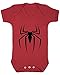Spiderman Baby Vest. (0-3 months, Red Vest - Black Vinyl)
