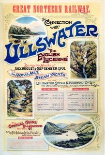 Ullswater 30 x 20cms Vintage Railway Advertising - Medium Metal Sign