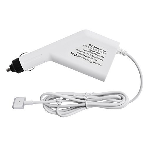 Original iProtect® Auto KFZ Universal Adapter Netzteil Ladegerät 60W für Apple MacBook mit MagSafe 2 Netzanschluss Charger + zusätzlichen USB Anschluss für iPhone / iPad in weiß - 5