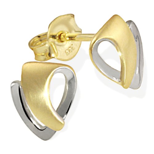 Goldmaid Damen-Ohrstecker 333 Bicolor Ohrringe Schmuck
