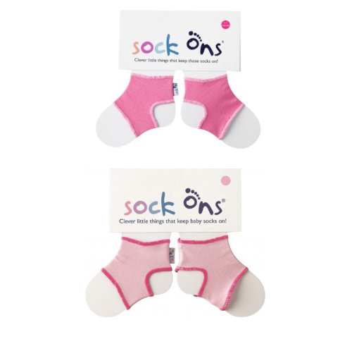 Sock Ons 0-6 Months - TWIN PACK (1 Pink & 1 Fuchsia)