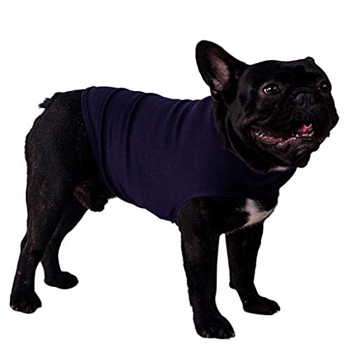 Preisvergleich Produktbild friendGG Beruhigungsweste für Hunde Hundemantel zur Angstbekämpfung Panikgeschirr Angst Geschirr Hund Dog Anxiety Shirt Dunkelblau Grau