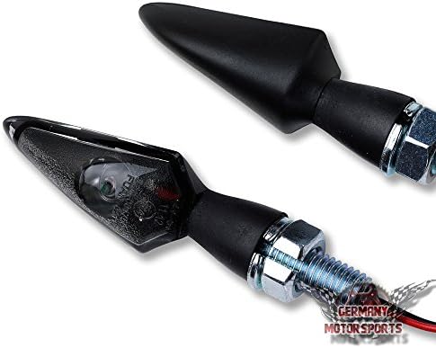 LED Stream Metal Blinker Chopper Motorbike Mini Turn Signal for Harley Honda Suzuki Yamaha Smoke Lens
