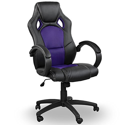 Miganeo Sportsitz Chefsessel Brostuhl Racer schwarz lila 59823 Miganeo Sportsitz Chefsessel Brostuhl Racer schwarz lila 59823