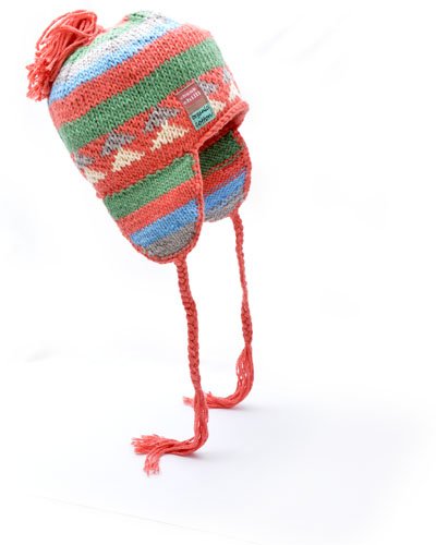 Baby's Triangle Earflap Hat in Organic Cotton - Hand Knitted