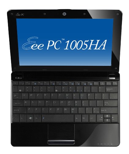Asus EeePC 1005HA Seashell 10-inch Black Netbook  Intel Atom N280 1 66 GHz  1 GB RAM  160 GB HDD  Windows XP  up to 10 Hours Battery Life 