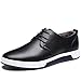Produktbild Herren Leder Schuhe mit Warm Gefüttert Business Halbschuhe zum Schnürer Winter Anzugschuhe Oxford Derbys Lederschuhe Wasserdicht Flache Schnürhalbschuhe Männer für Hochzeit Party