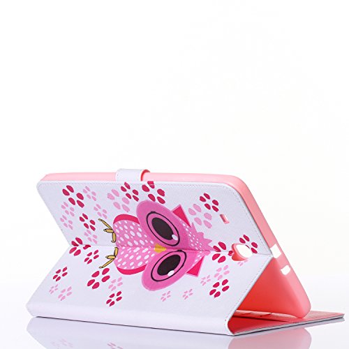 Etche Samsung Galaxy Tab E SM-T560/SM-T561 9.6 Zoll Hülle Cover, Bunte Muster Bookstyle PU Leder Tasche Schutzhülle Hülle Case Flip Wallet Case Ledertasche Standfunktion Hüllen Etui Schale für Samsung Galaxy Tab E SM-T560/SM-T561 9.6 Zoll mit Blau Eingabestift Bling glitzer Diamant Staubstecker(lila Eule) - 4