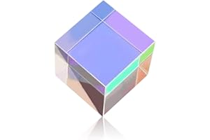 ZGCXRTO Würfel Prisma Optischen Glas,Mehrfarbiger Würfel Prisma,Würfel Prisma Brille,K9 Prismen Spielzeug,Wissenschaftliches Experiment Physikspielzeug für Kinder(15 × 15 × 15mm)