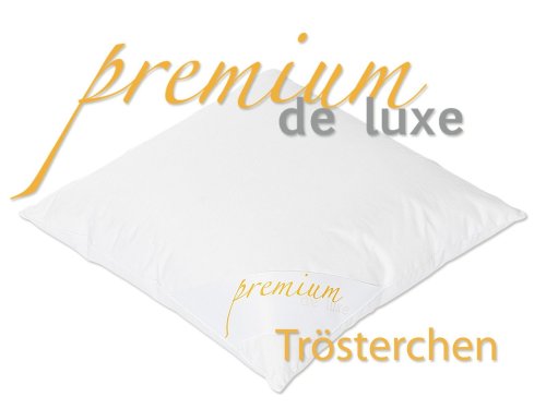 PREMIUM DE LUXE | Daunen – Trösterchen Kissen 40 x 40 cm | 100% Gänseflaum – Gesamtgewicht: 170 gr. – Deutsches Qualitätsprodukt | super soft und kuschelig | 975.20.007 – by HANSKRUCHEN - 2